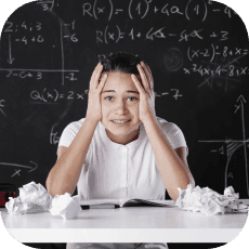 Girl student feeling anxiety