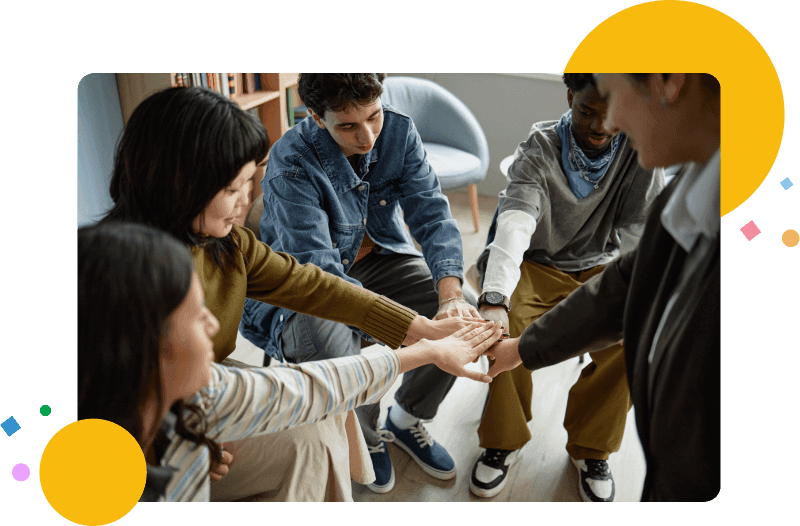 students building connection and teamwork, highlighting the link between mental health, wellness, and learner readinesss