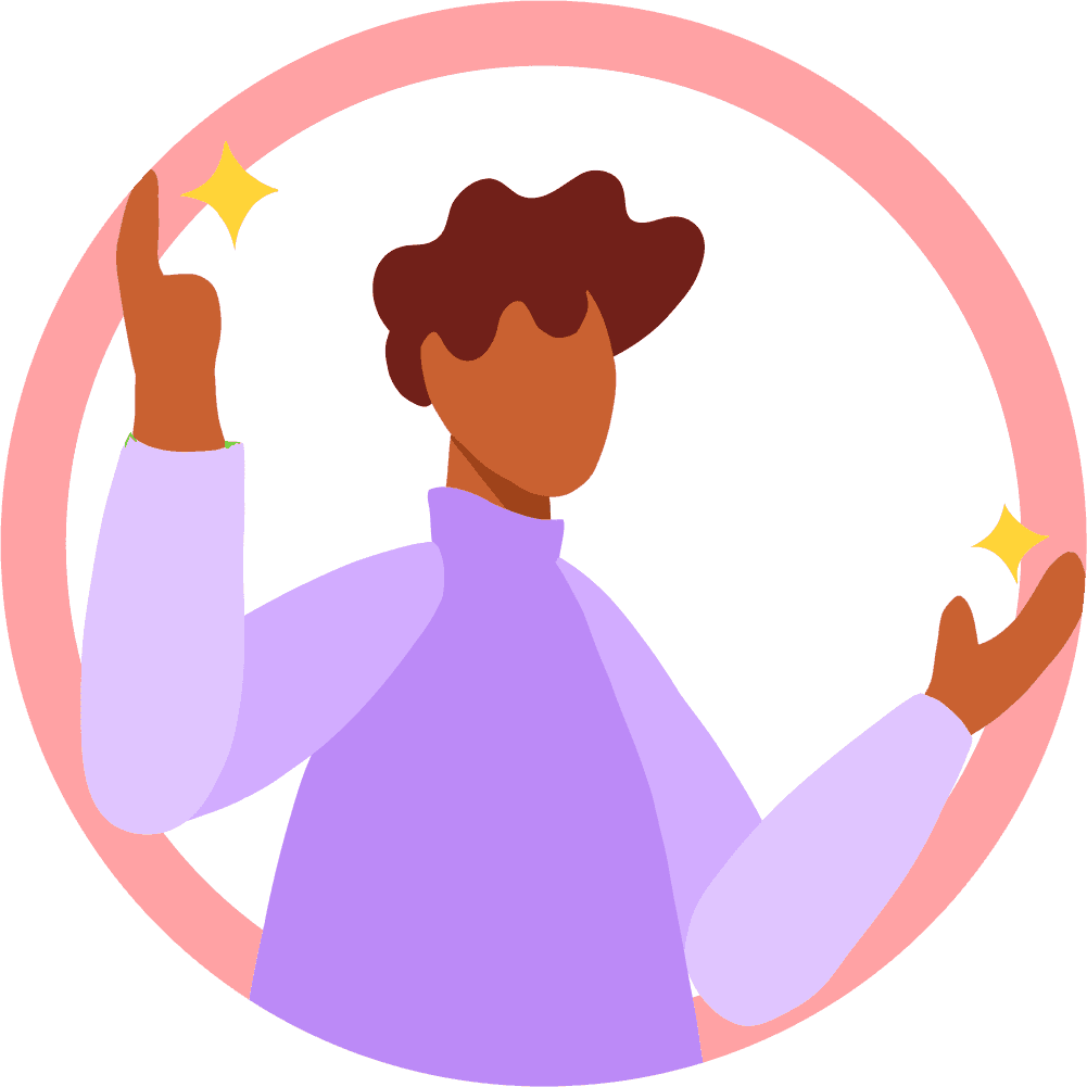male teacher vector with star icons